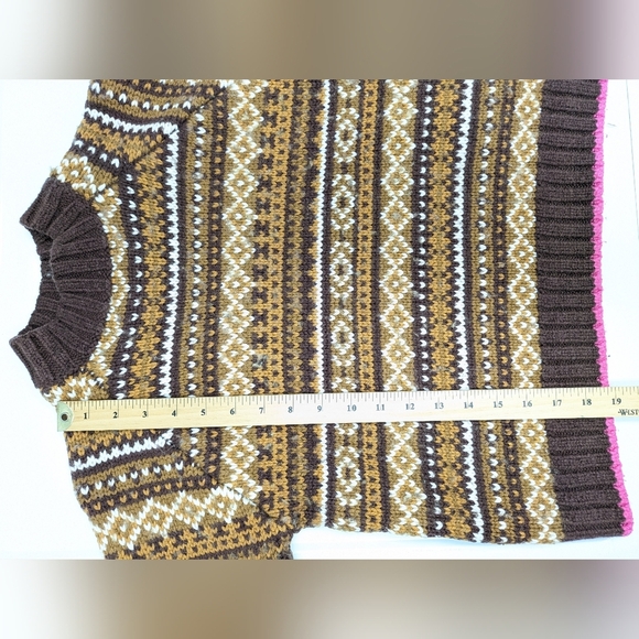 Frank & Oak women's fair isle wool blend sweater size S - Picture 4 of 7